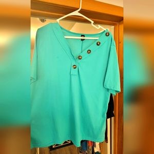 Shein aqua t-shirt 3XL